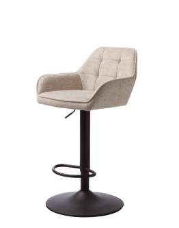 Scaun de bar pivotant Nolan bej, matlasat