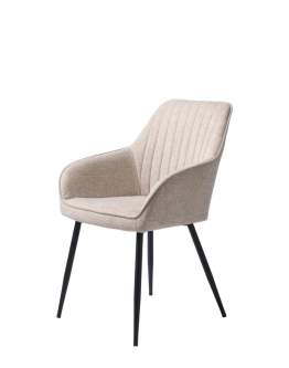 Scaun de dining Nolan bej, cusături verticale