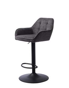 Scaun de bar pivotant Nolan gri închis, matlasat