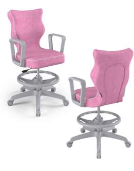 Krzesło młodzieżowe Norm z podnóżkiem, szara podstawa, rozmiar 5 (wzrost 146 - 176,5 cm)