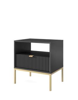 Szafka nocna Nova czarna/złota (S54)