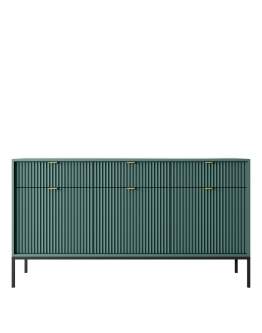 Komoda ryflowana Nova zielona z szufladami (KSZ154)