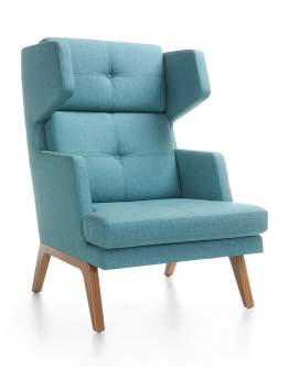 Fotel October 12 wood z wysokim oparciem