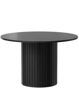 Masă de dining rotundă Zante Za8, neagră (120 cm)