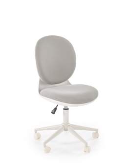 Fotel obrotowy dla dzieci Orion 2, biały/jasny popiel