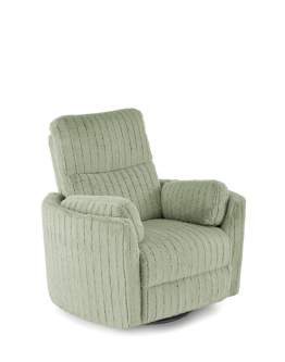 Fotel Pegas z funkcją elektrycznego rozkładania, obracania i kołyski, miętowy