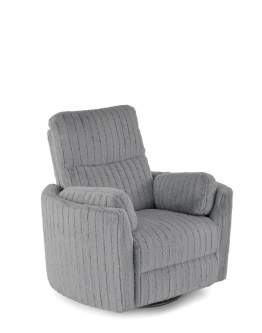 Fotel Pegas z funkcją elektrycznego rozkładania, obracania i kołyski, szary
