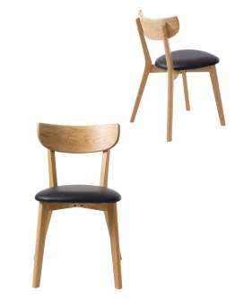 Jídelní židle Pero (26880202), imitace kůže, černá