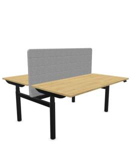 Podwójne biurko z przegrodą PW 2.0 H-Leg M PN