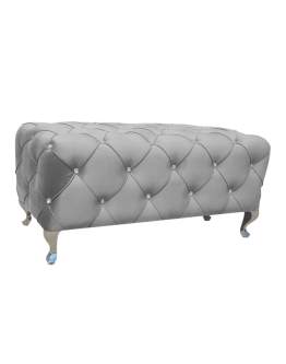 Taburet Hestia – sivý čalúnený