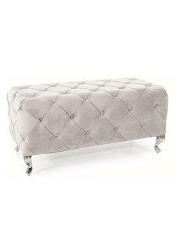 Taburet Hestia – svetlosivý čalúnený