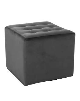 Taburet Lori Velvet, negru