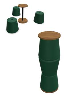 Set măsuță + 3 taburete Versi