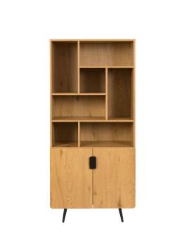Regał Radis (BS01) z półkami i szafką – dziki dąb