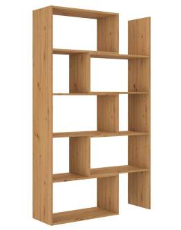 Regał Otwarty na książki wysoki Karol 02 Dąb Artisan 188x110 cm