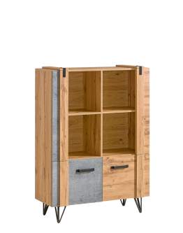 Niski regał z półkami industrialny Lofter LO4