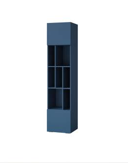 Niebieski regał na książki dziecięcy młodzieżowy 45 cm (Lorin 4 kaszmir/błękit)
