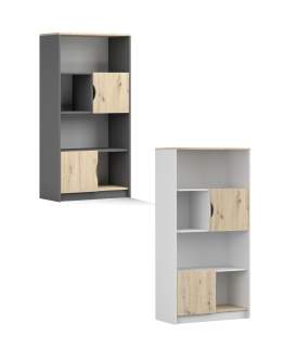 Bibliotecă cu 2 compartimente și rafturi Joy