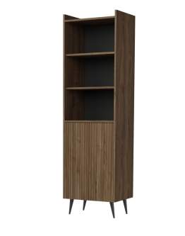 Regał z szafką na nóżkach (Ademo 1L/P orzech)