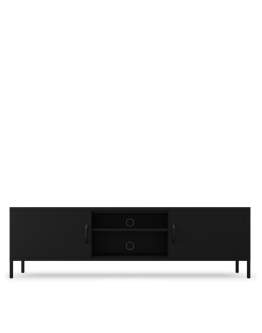 Comodă TV metalică Rosaria XL neagră (170 cm)