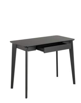 Biurko drewniane z szufladą Roxby (00489), czarne