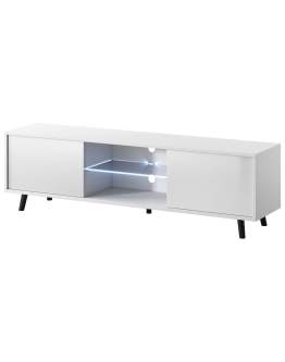 Szafka RTV Luna 01 LED Biała 140 cm