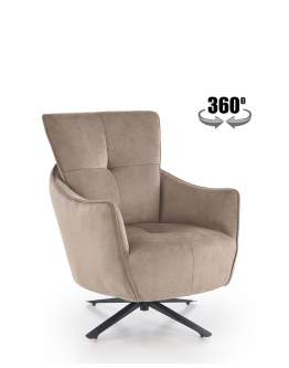 Kreslo Scampi, otočné 360°, cappuccino