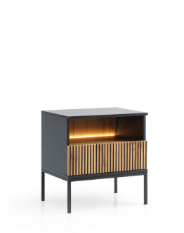 Szafka nocna Sento z oświetleniem LED (S54), dąb wotan