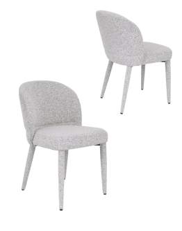 Krzesło do jadalni Serena, szare, tapicerowane