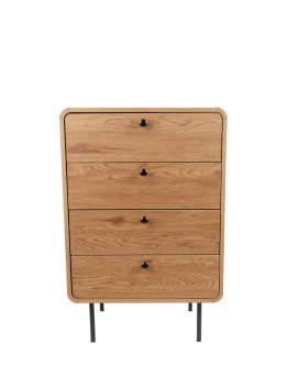 Wysoka komoda z 4 szufladami Siena (4401), dziki dąb, 60 cm