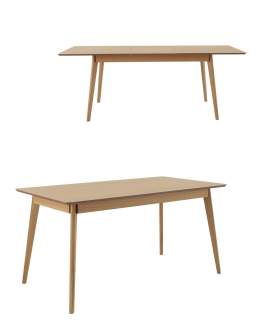 Masă de dining extensibilă Skolle, stejar natural (150–200x80 cm)