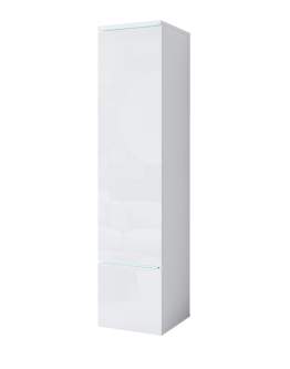 Szafka słupek do salonu Vera biały połysk (VRB00001+LED)
