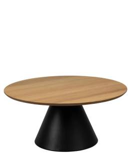 Măsuță de cafea rotundă Soli (85 cm), bază neagră