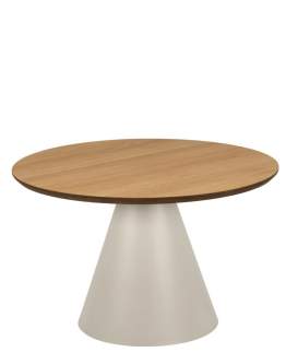 Măsuță de cafea rotundă Soli (65 cm), bază gri