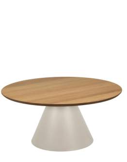 Măsuță de cafea rotundă Soli (85 cm), bază gri