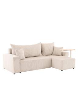 Narożnik z funkcją spania Sora L 242 cm ze stolikiem pomocniczym Alto HM