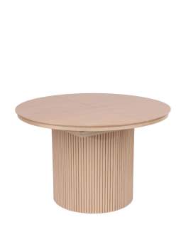 Stół rozkładany, okrągły Sorrento z lamelami, 120cm - 160 cm, naturalny dąb