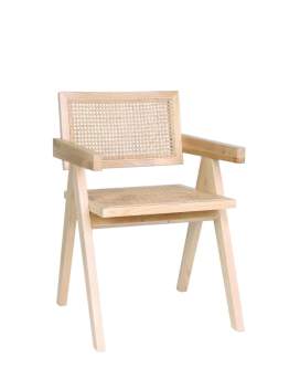 Dřevěná židle Stella light s vídeňským výpletem, ratan
