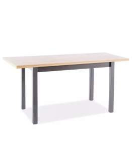 Stół Adam 100 (140)x60 Dąb Artisan, Czarny Mat