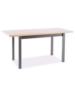 Stół Adam 120 (160)x 68 Dąb Artisan, Czarny Mat