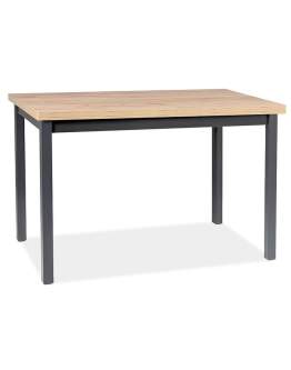 Stół Adam 120x68 Dąb Artisan, Czarny Mat