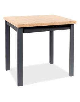 Stół Adam 90x65 cm Dąb Artisan, Czarny