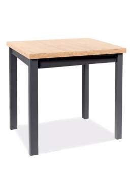 Stół Adam Dąb Artisan, Czarny Mat 80x80cm