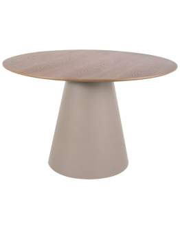 Stół Angel okrągły 120 cm dąb i podstawa w kolorze kaszmir