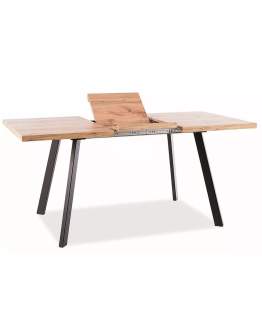 Stół Rozkładany Brick Dąb Artisan, Czarny 120 - 160 cm