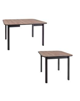 Masă extensibilă Dante II stejar artizanal și negru