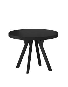 Stół rozkładany DOMINGO – okrągły czarny mat