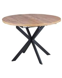 Rozkladací stôl Gaston 100–135 cm – dub artisan a čierny mat