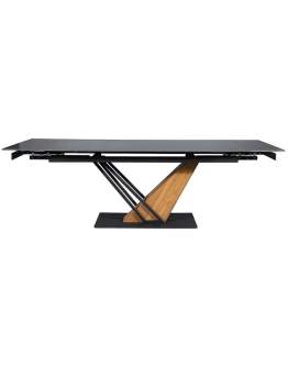 Stół Rozkładany Genesis Czarny Mat 160(220)x90 cm