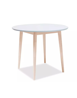 Stół okrągły Larson 90 cm nogi dębowe – nowoczesny stół do kuchni i jadalni